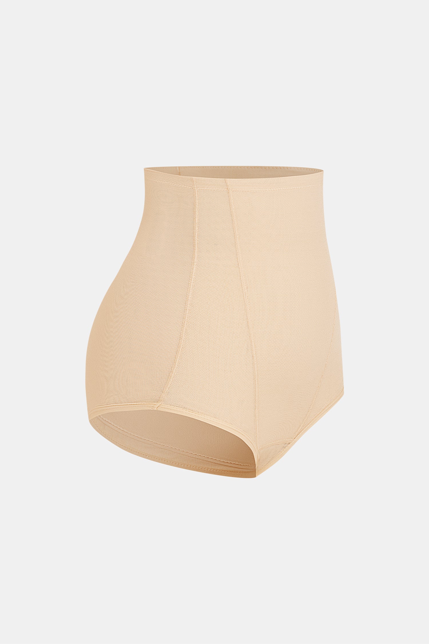 Beiger High-Waist Mittlere Kompression Shapewear-Slip