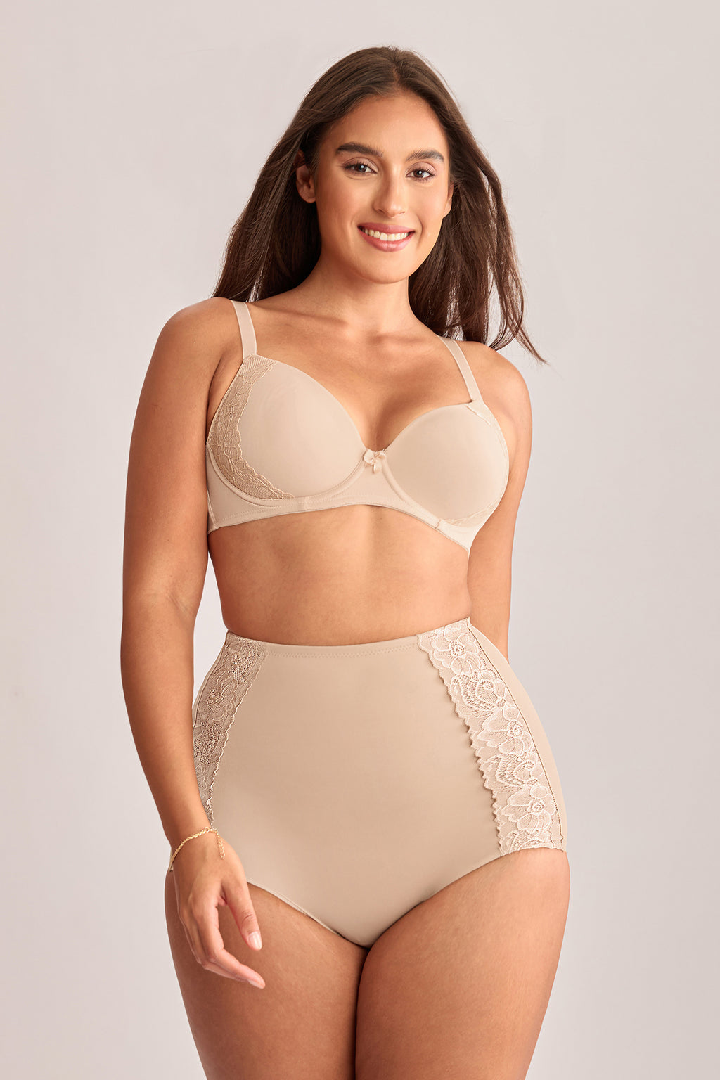 High-Waist Shapewear-Slips in Beige