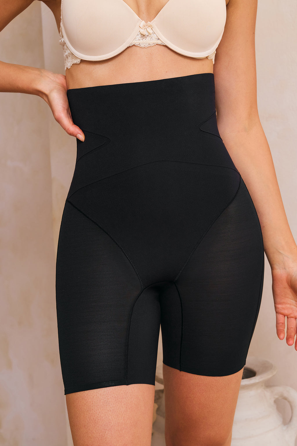 Schwarze Hüfthebende Shapewear-Hose