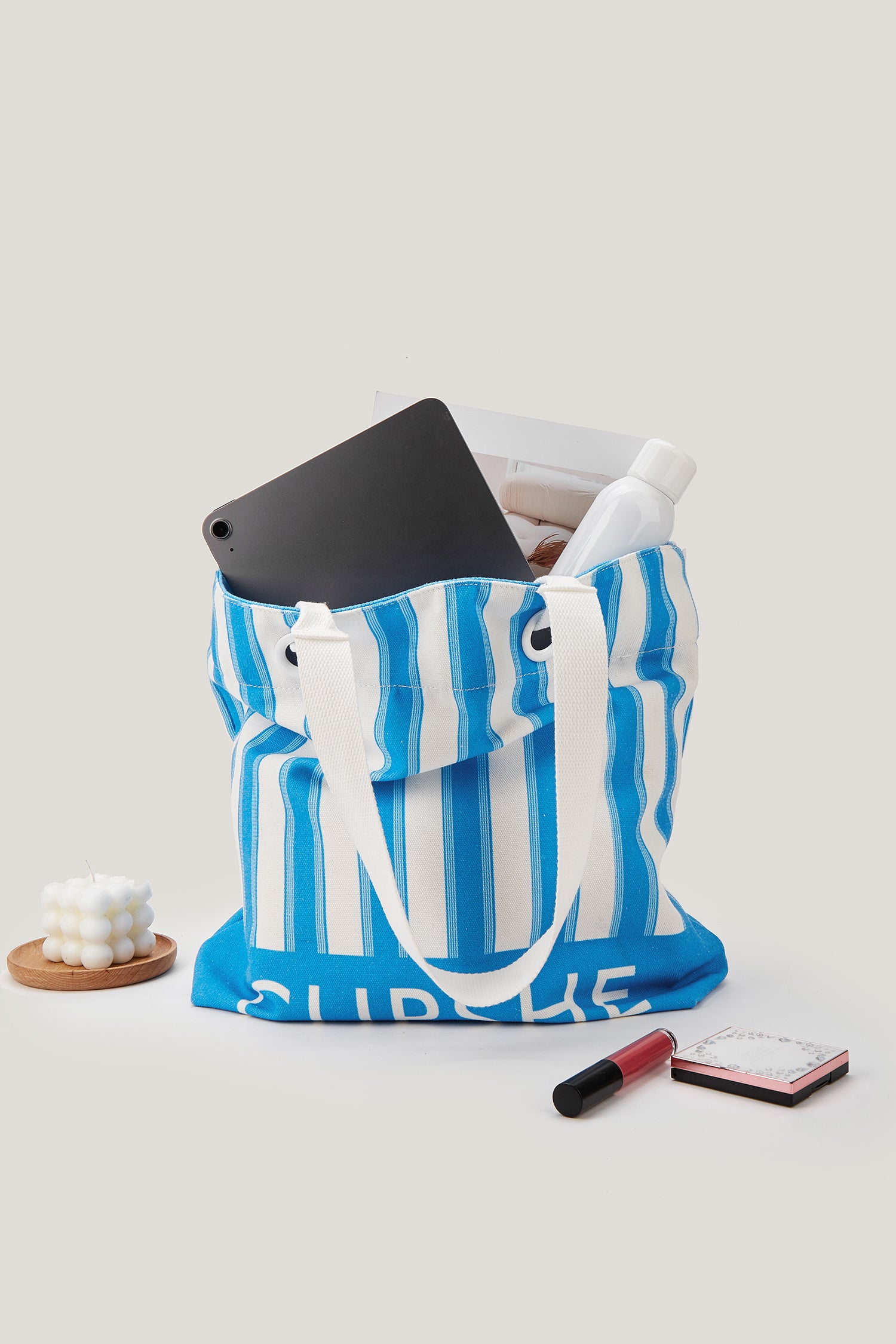 Gestreifte Tote Bag