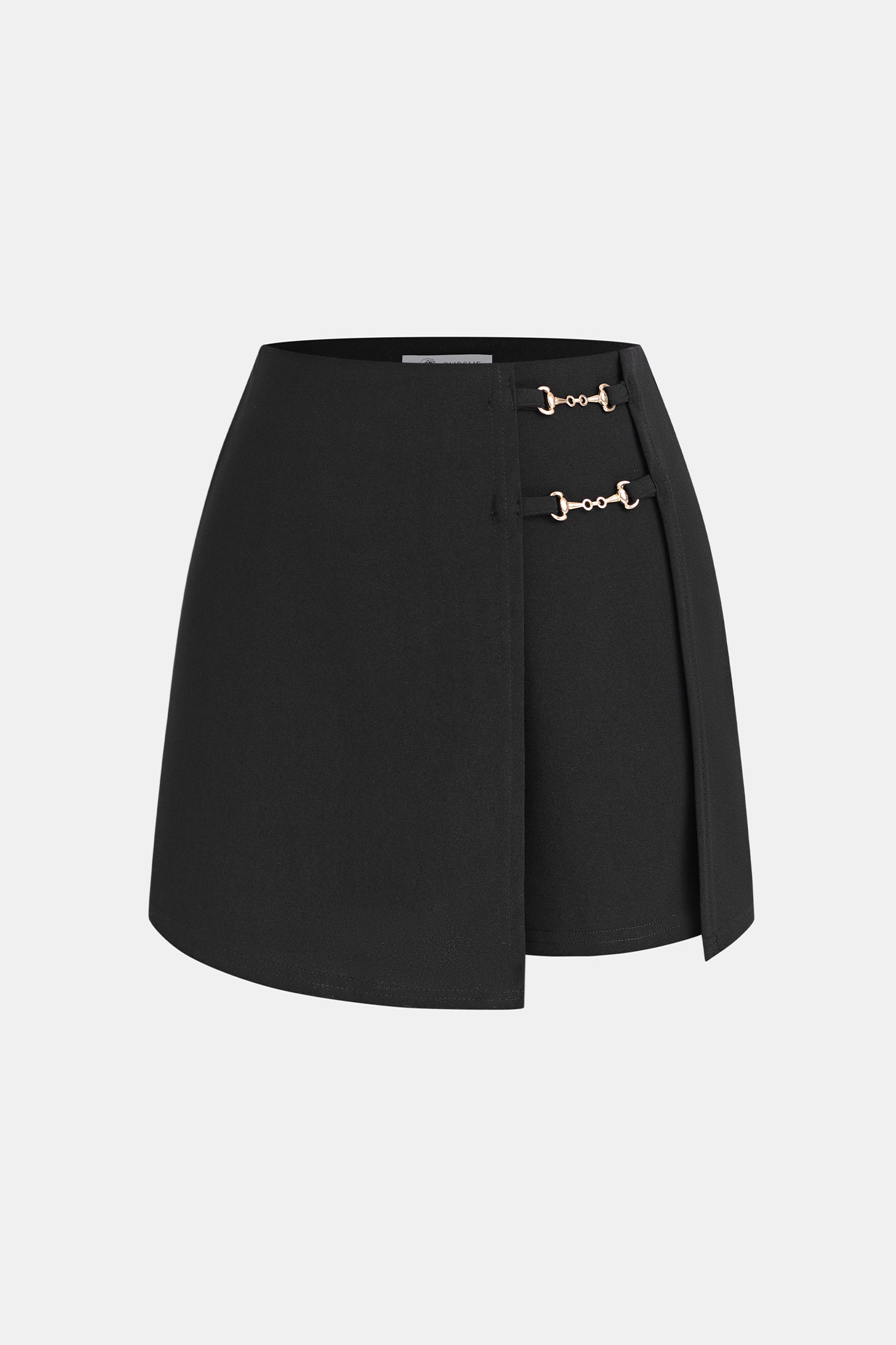 Schwarzer Strick-Skort