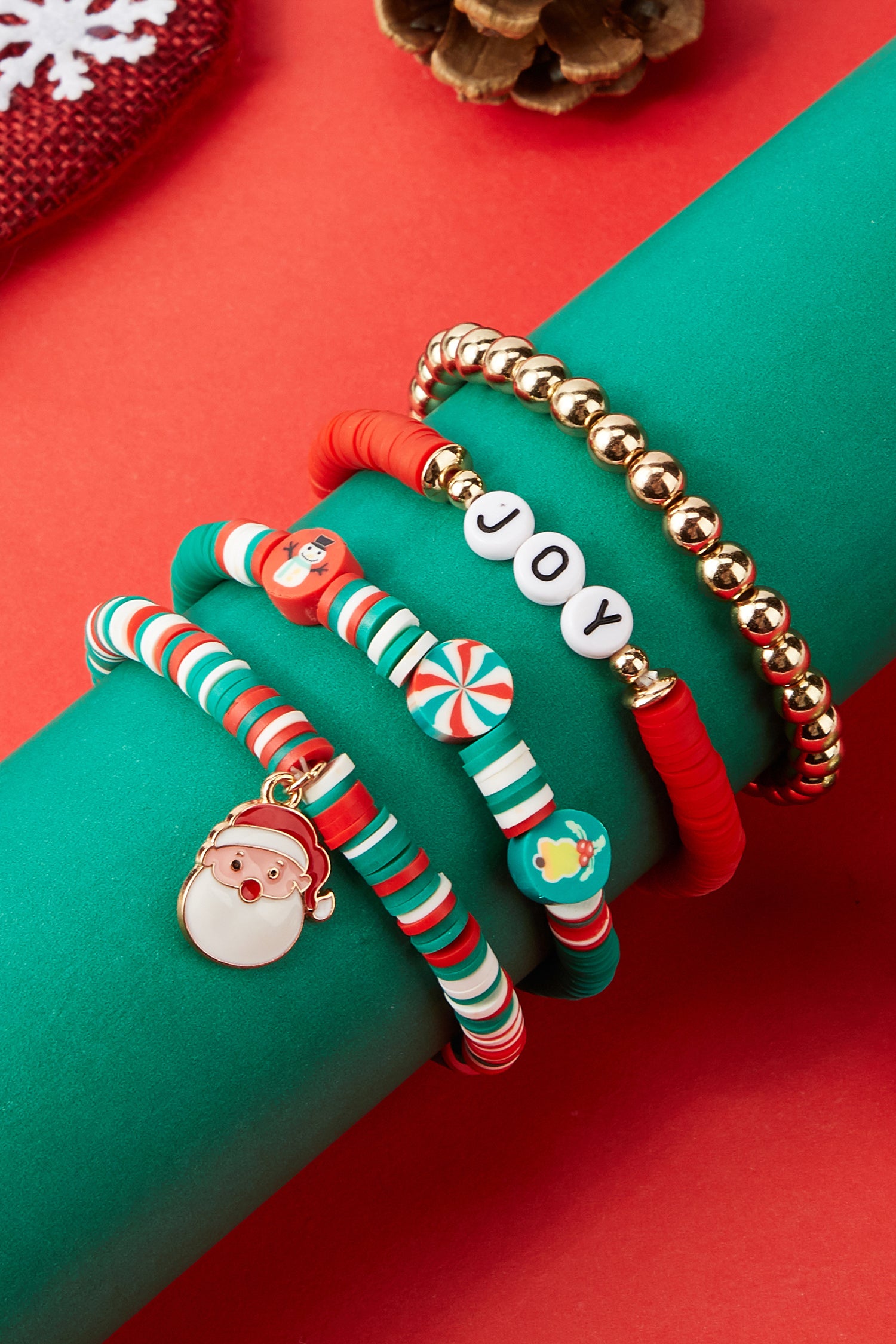 Perlenarmband-Set im Weihnachtsstil