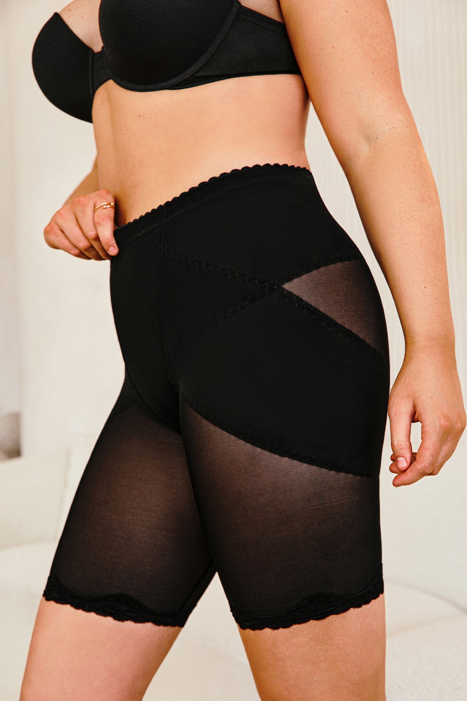 Schwarze Hüftlifting Shapewear-Hose