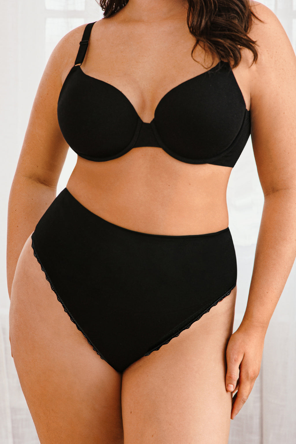 Leichte Kompression Shapewear-Slip in Schwarz