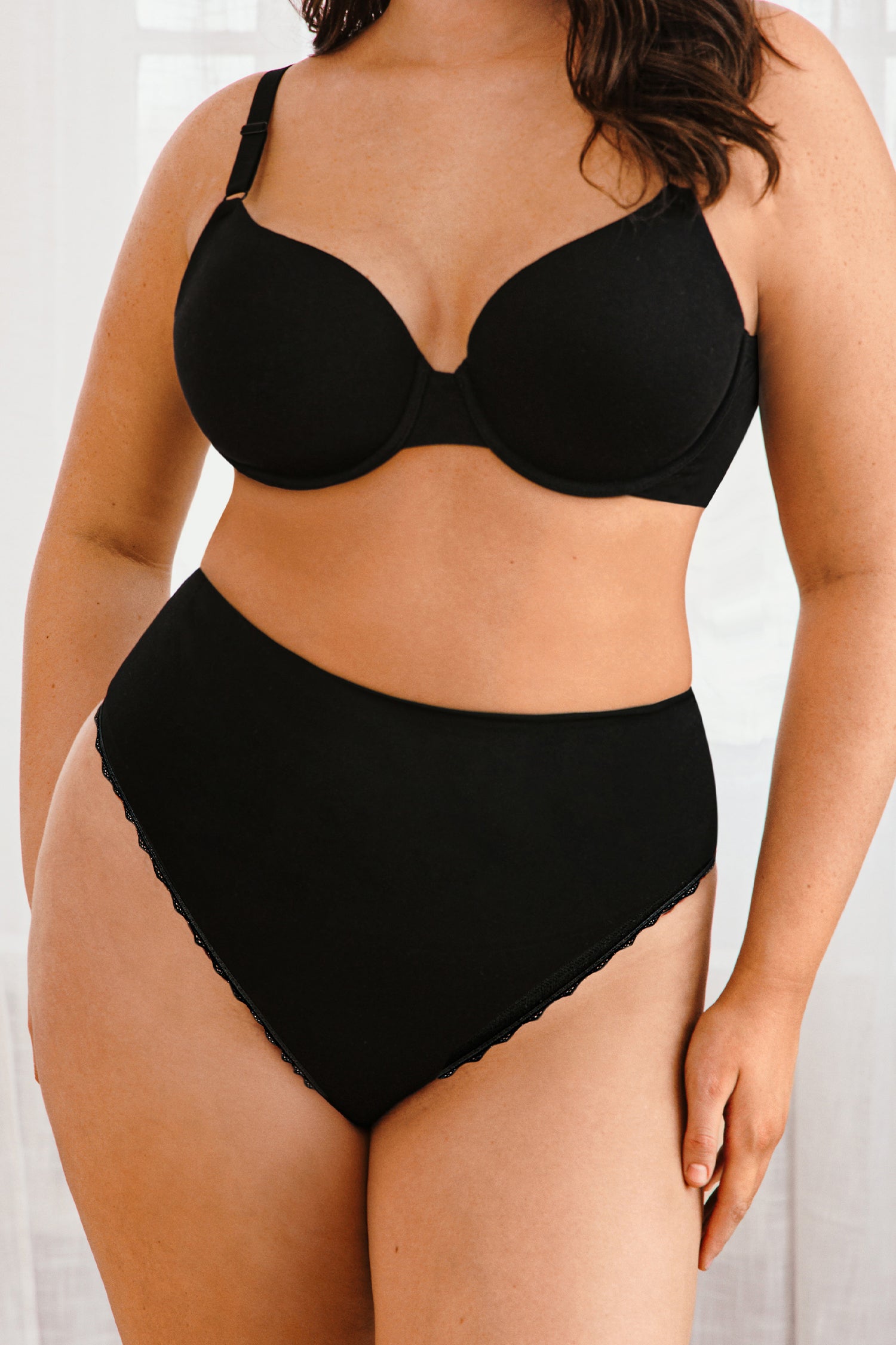 Leichte Kompression Shapewear-Slip in Schwarz