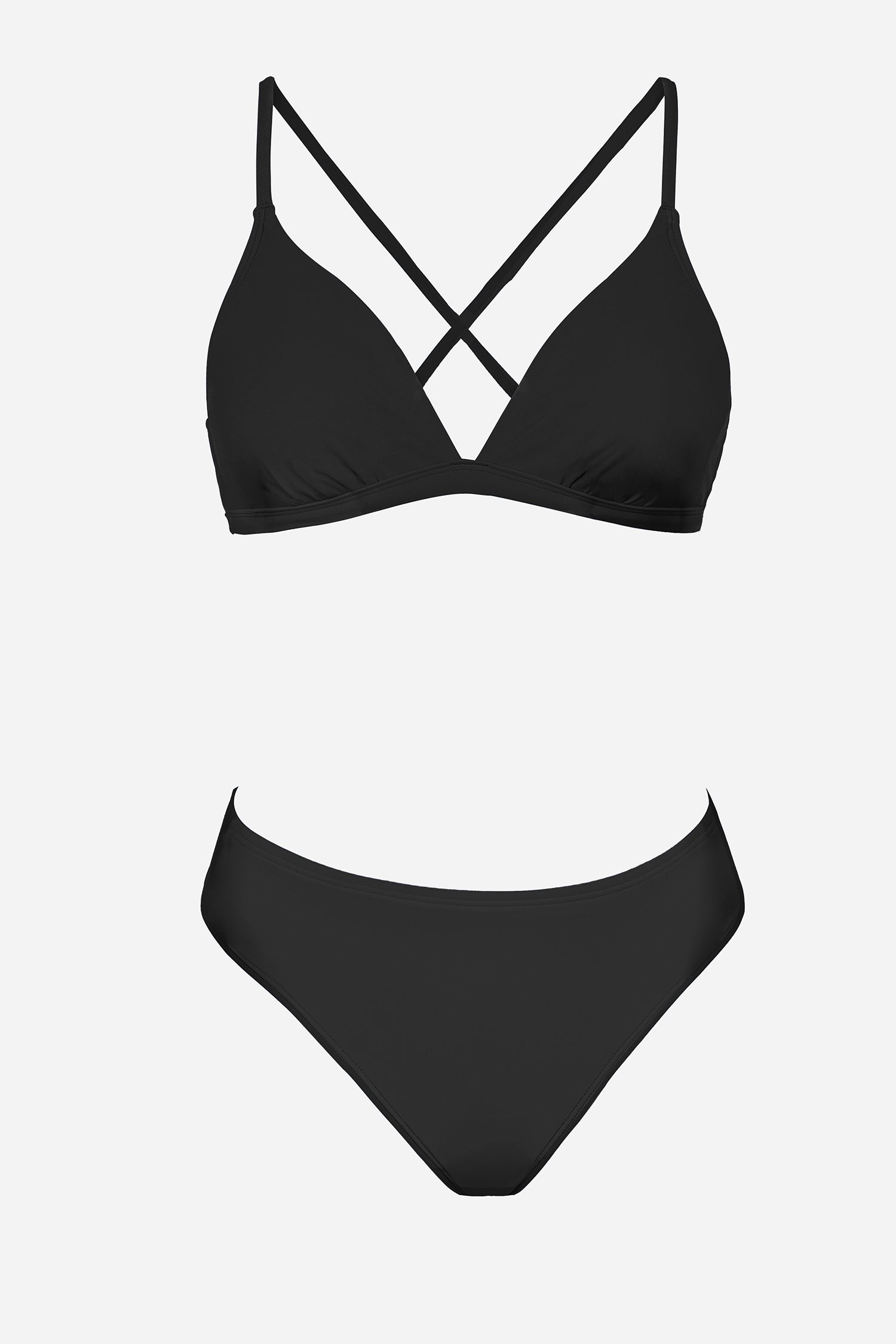 Boho gebändertes Bralette & Hipster Bikini Set