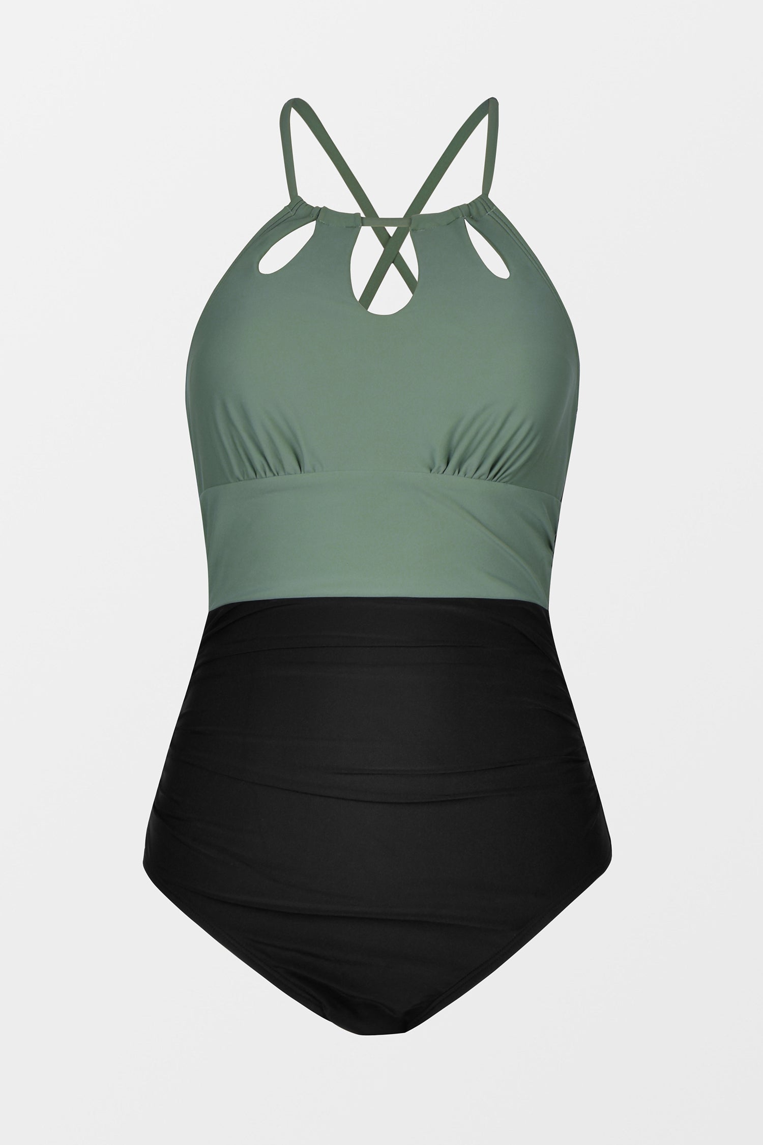 Badeanzug mit Schlüsselloch und Tunnelzug