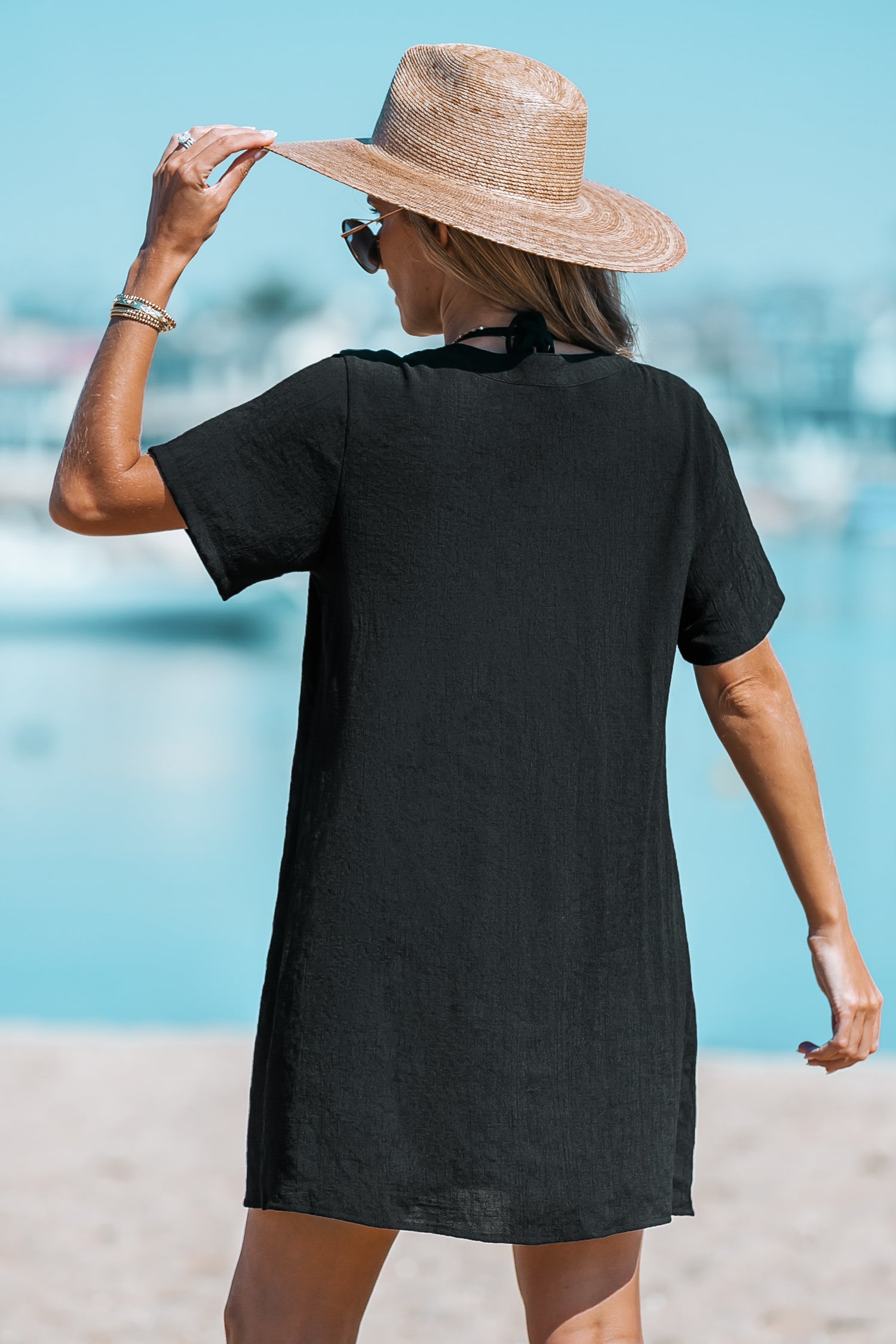 Mini-Cover-Up T-Shirt-Kleid