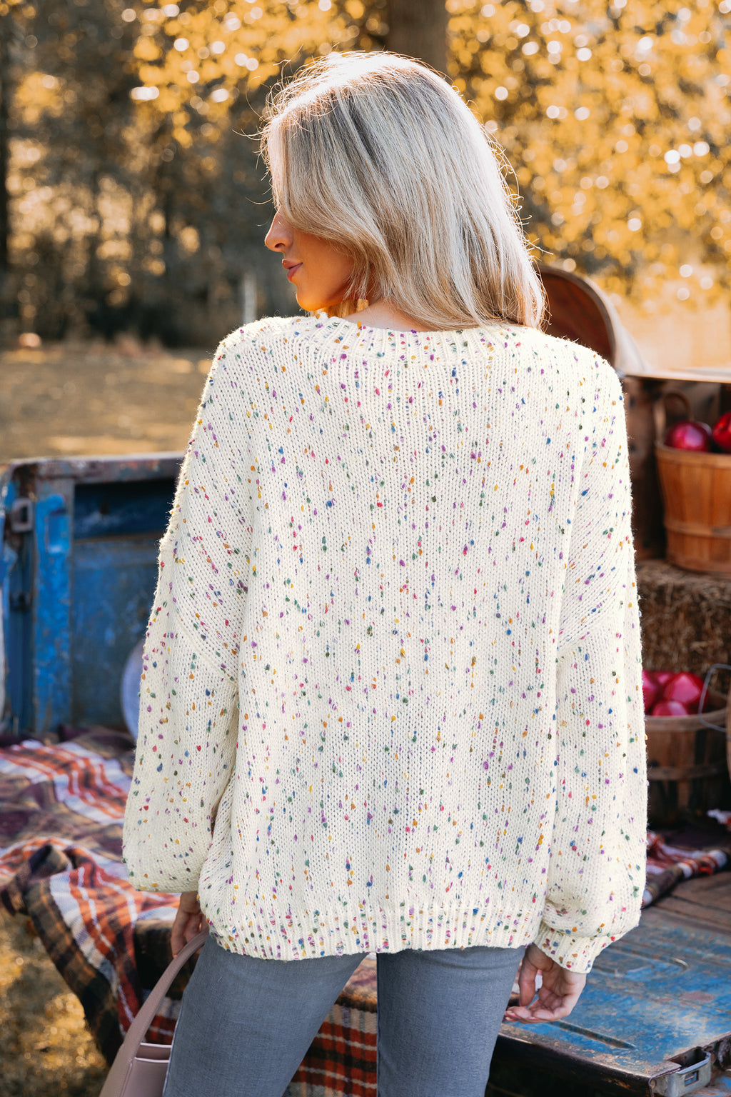 Pom Pom Drop Sleeve Pullover