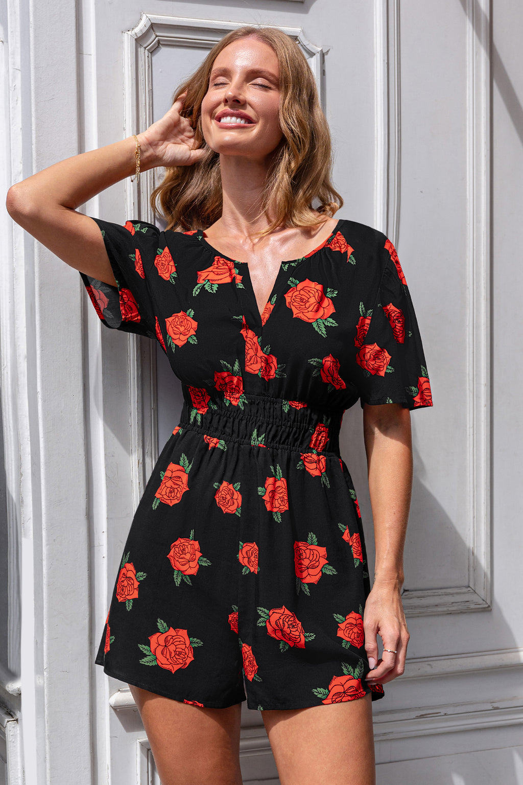 Rose Overall mit elastischem Bund