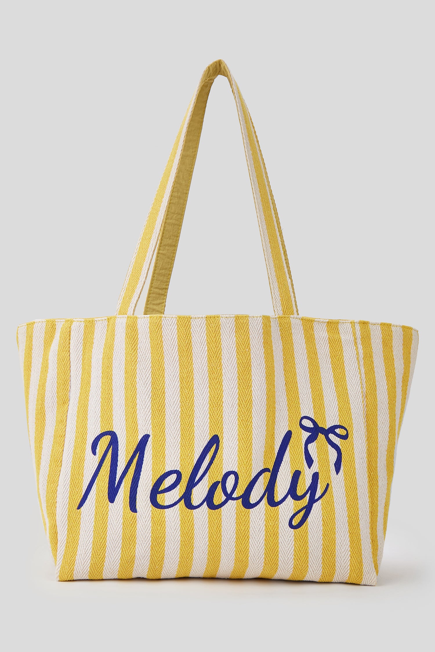 Gelbe Gestreifte Tote Bag