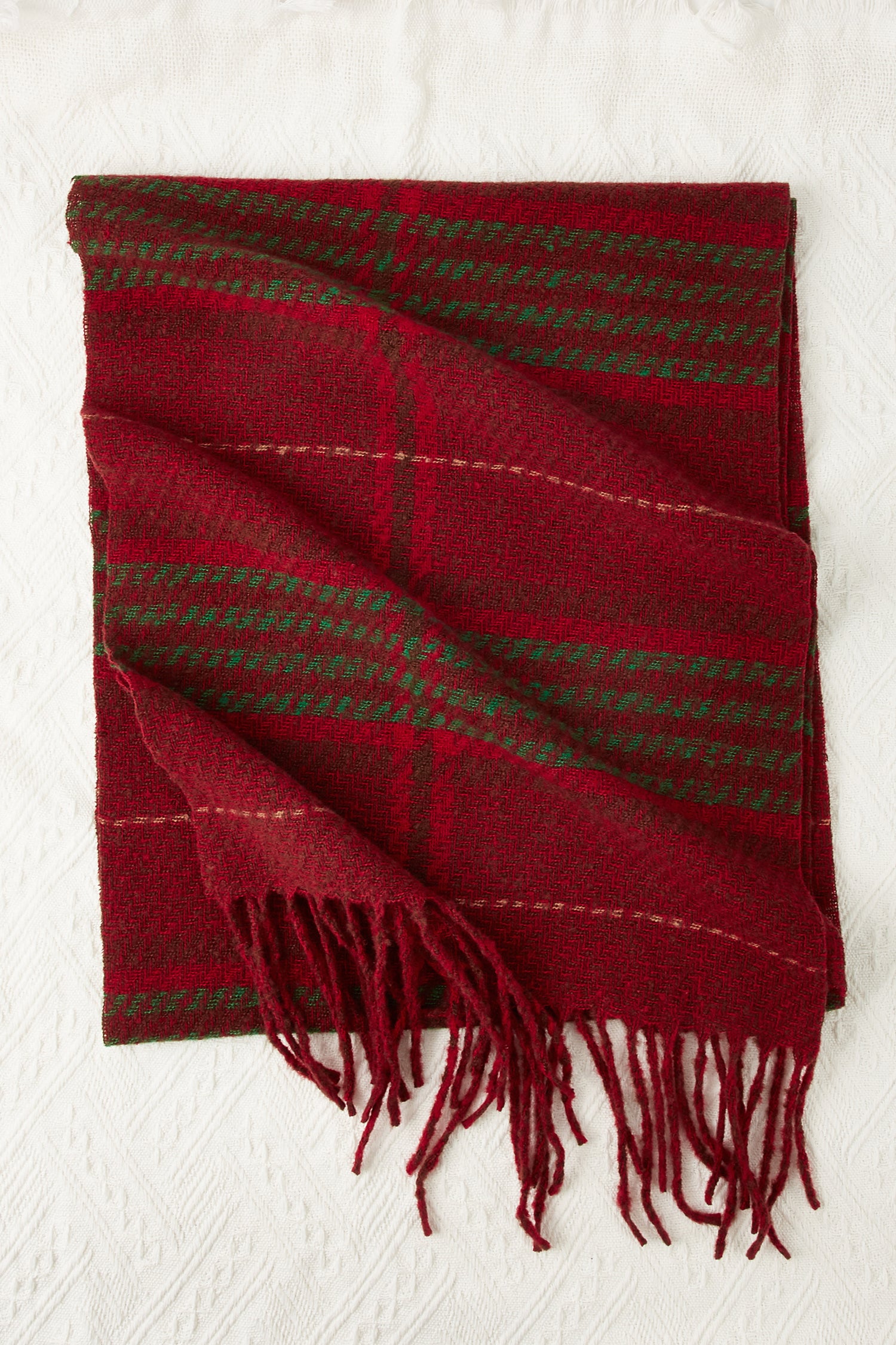 Roter Karierter Schal