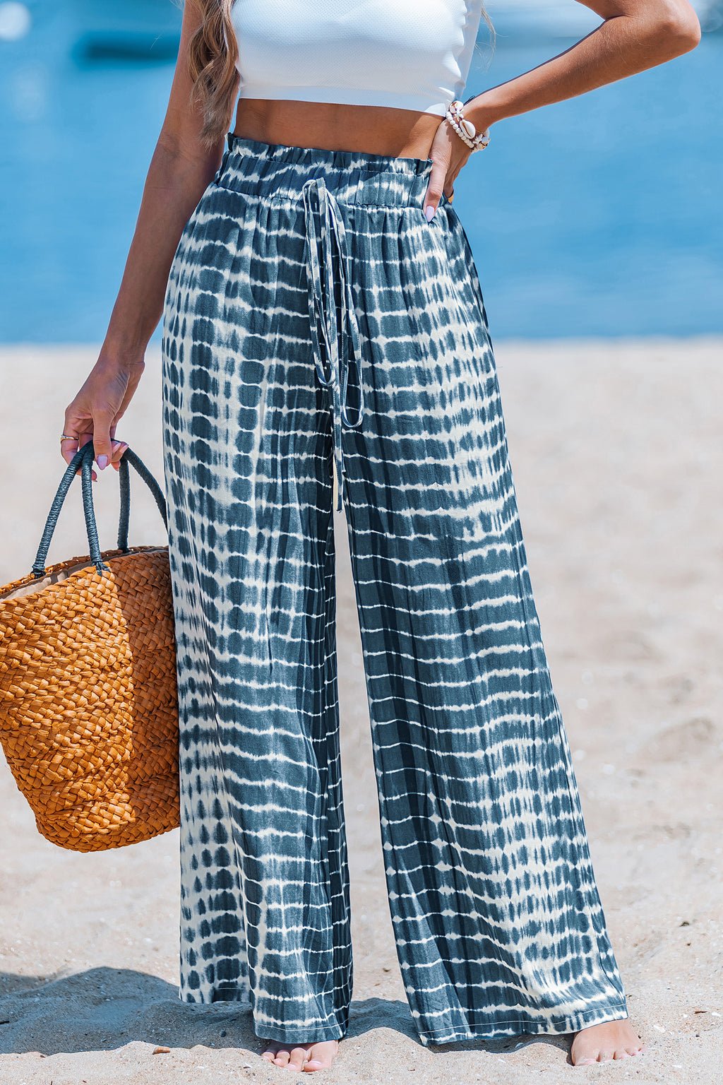 Tie-Dye Elastischer Bund Hose