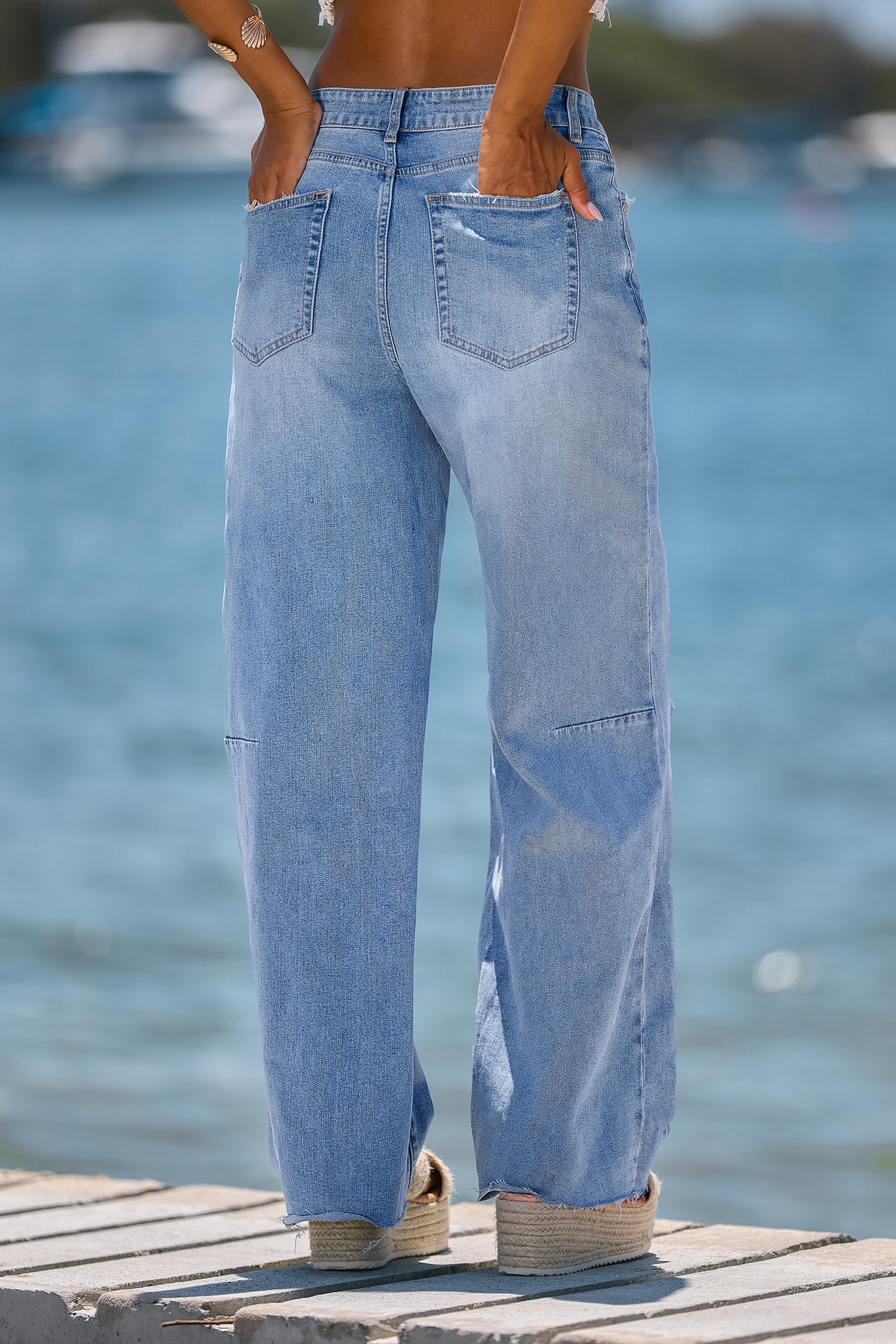 Gerade Jeans in Blau
