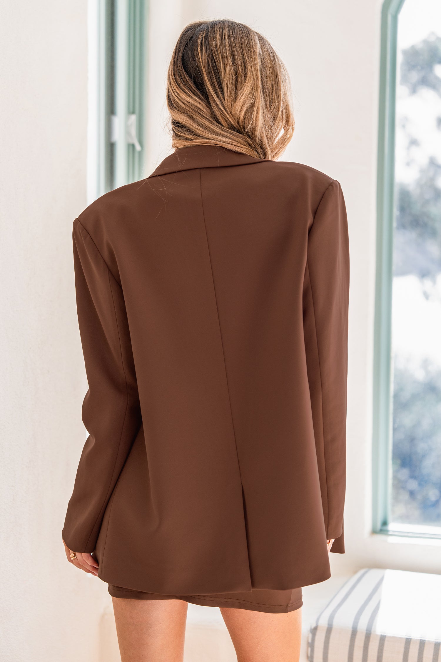 Brauner Hemdkragen Blazer