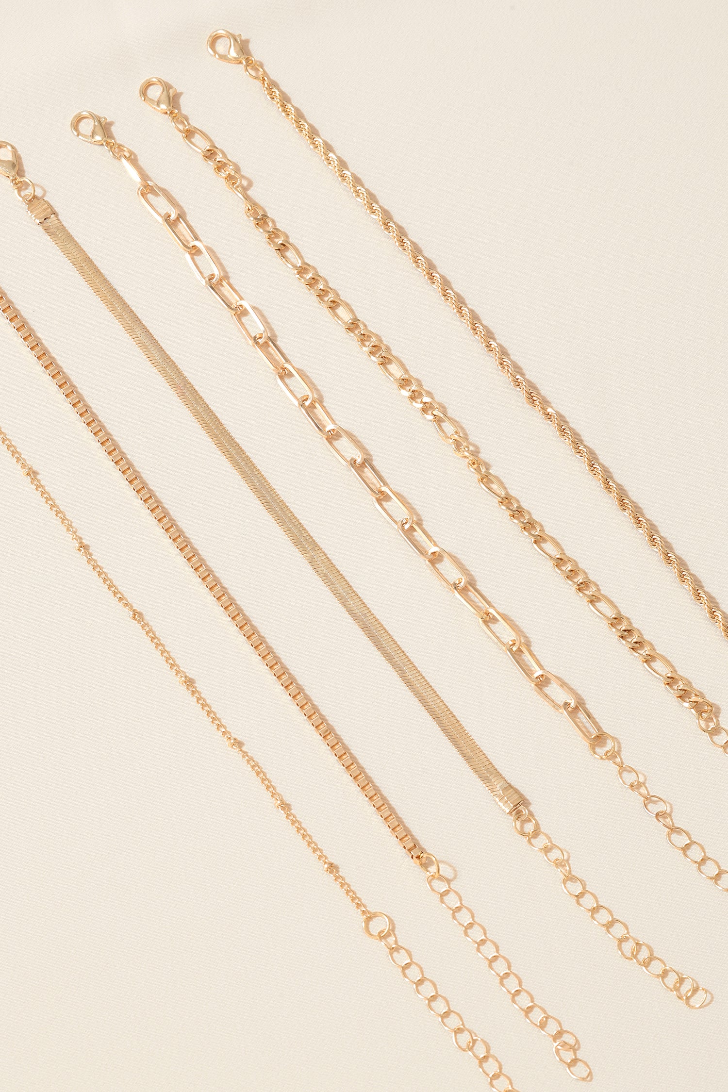 Goldfarbenes Armbandset