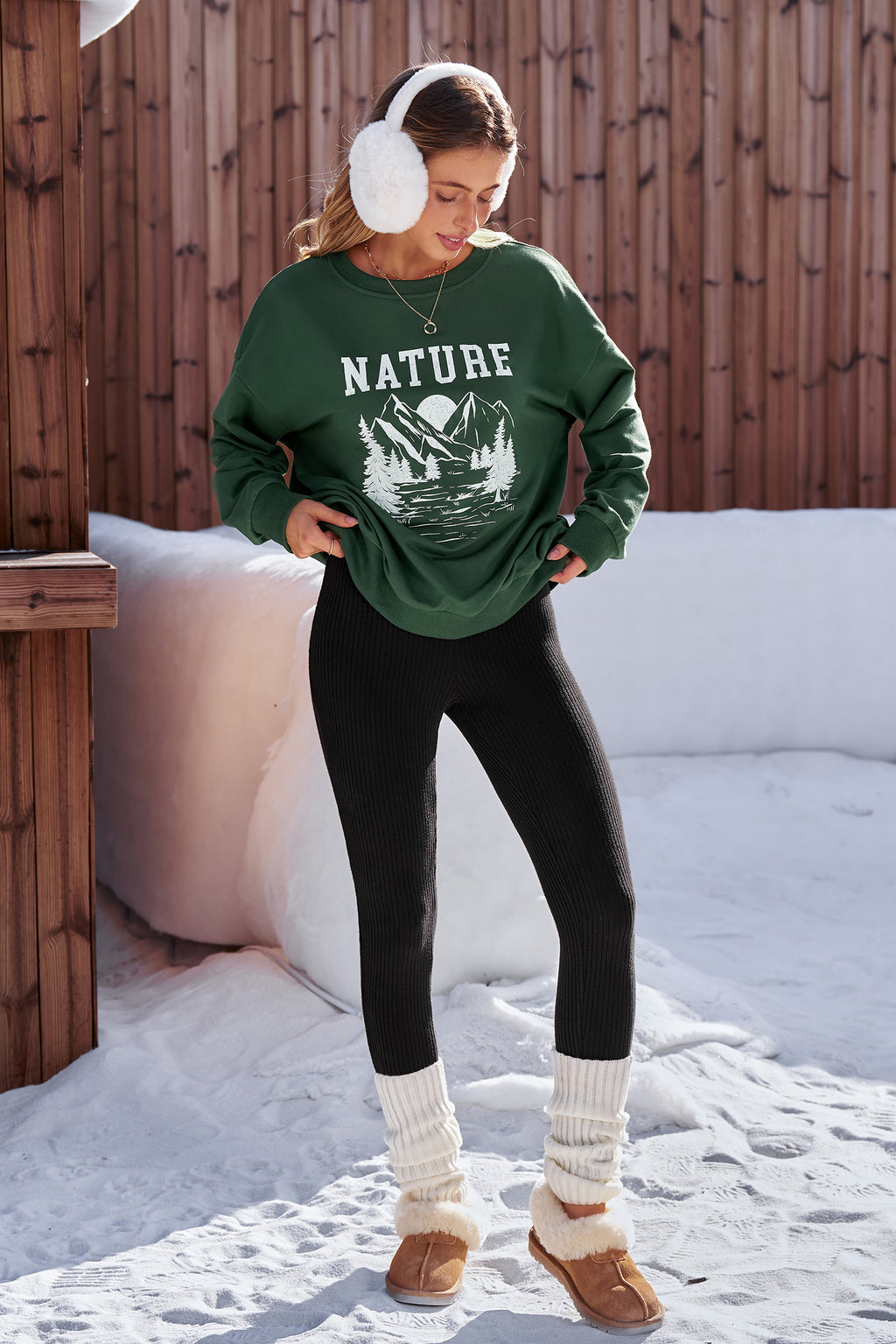 Schwarze Gerippte Leggings