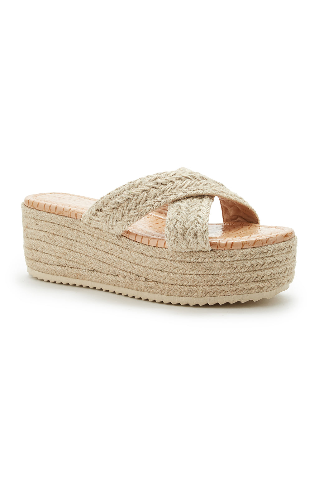 Strohsandalen mit gekreuztem Riemen