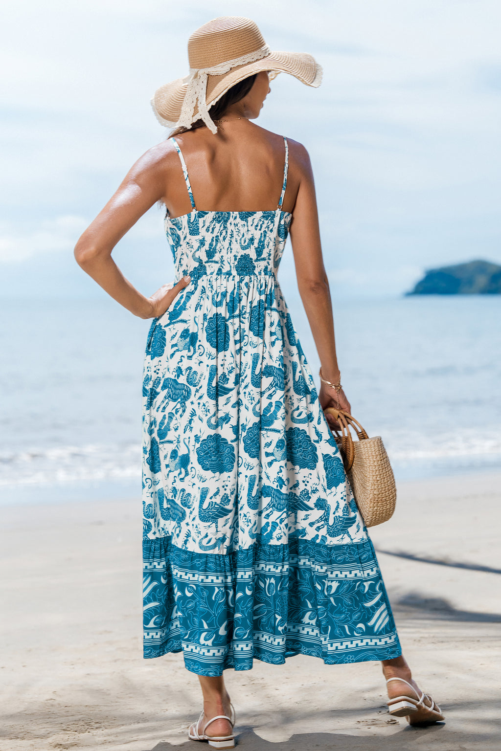 Verziertes Ärmelloses Maxikleid