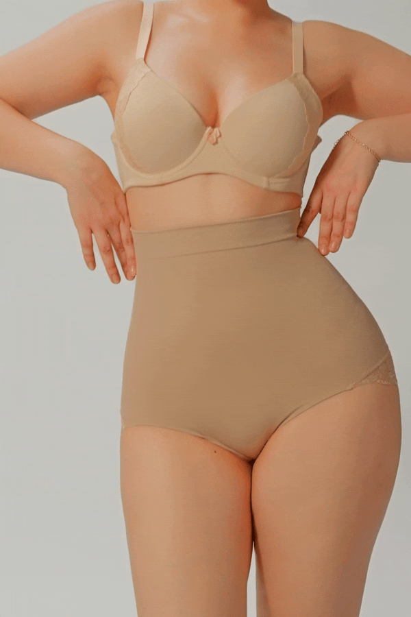 Beige Mittlere Kompression Shapewear-Slips