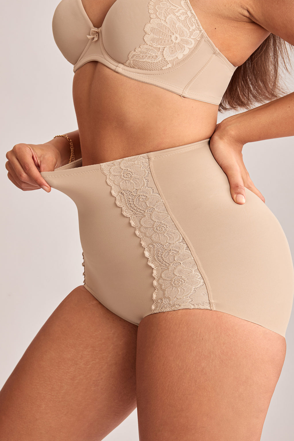 High-Waist Shapewear-Slips in Beige