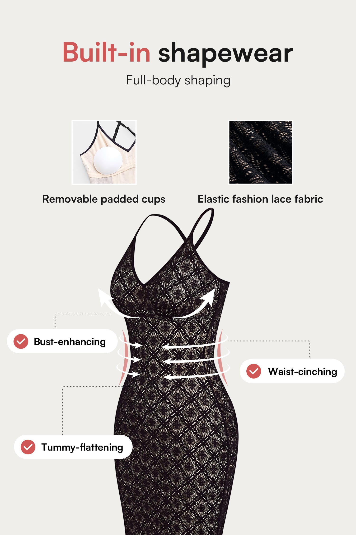 Schwarzes V-Ausschnitt Strick-Shapewear-Maxikleid