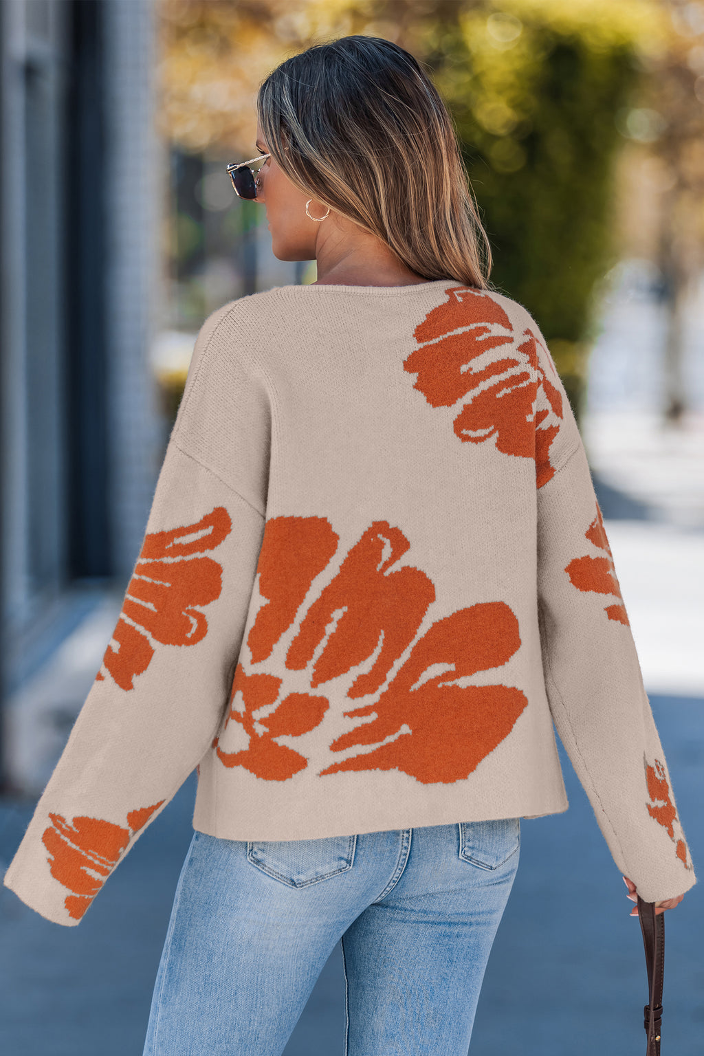 Beiger Rundhals Pullover