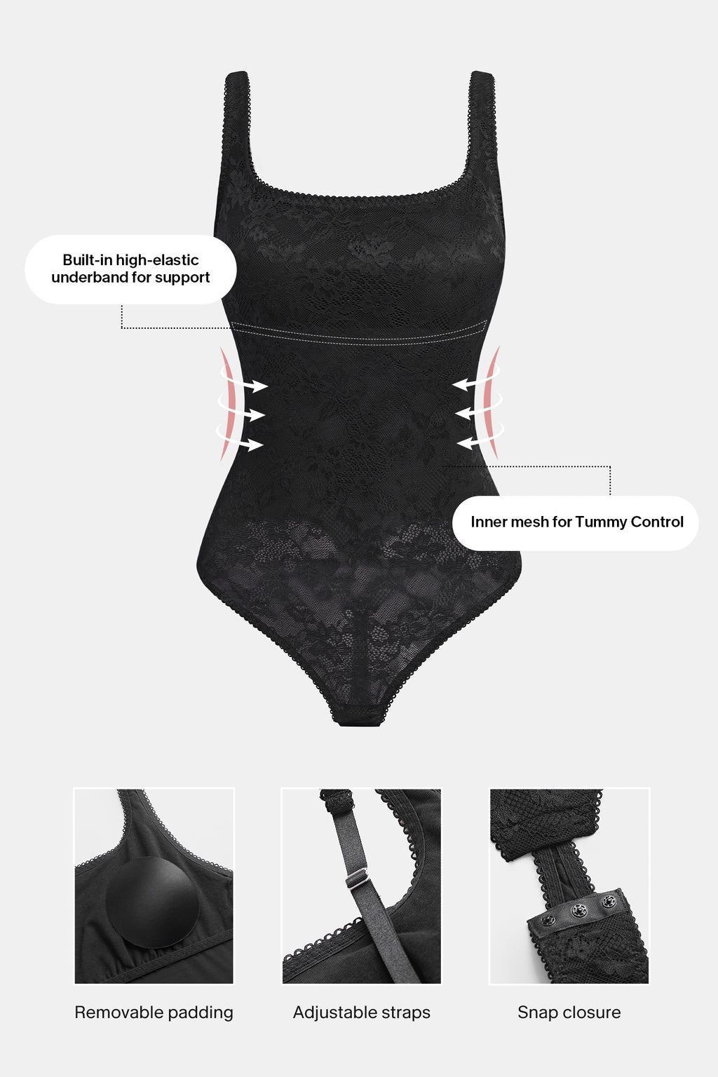 Shapewear-Body in Schwarz