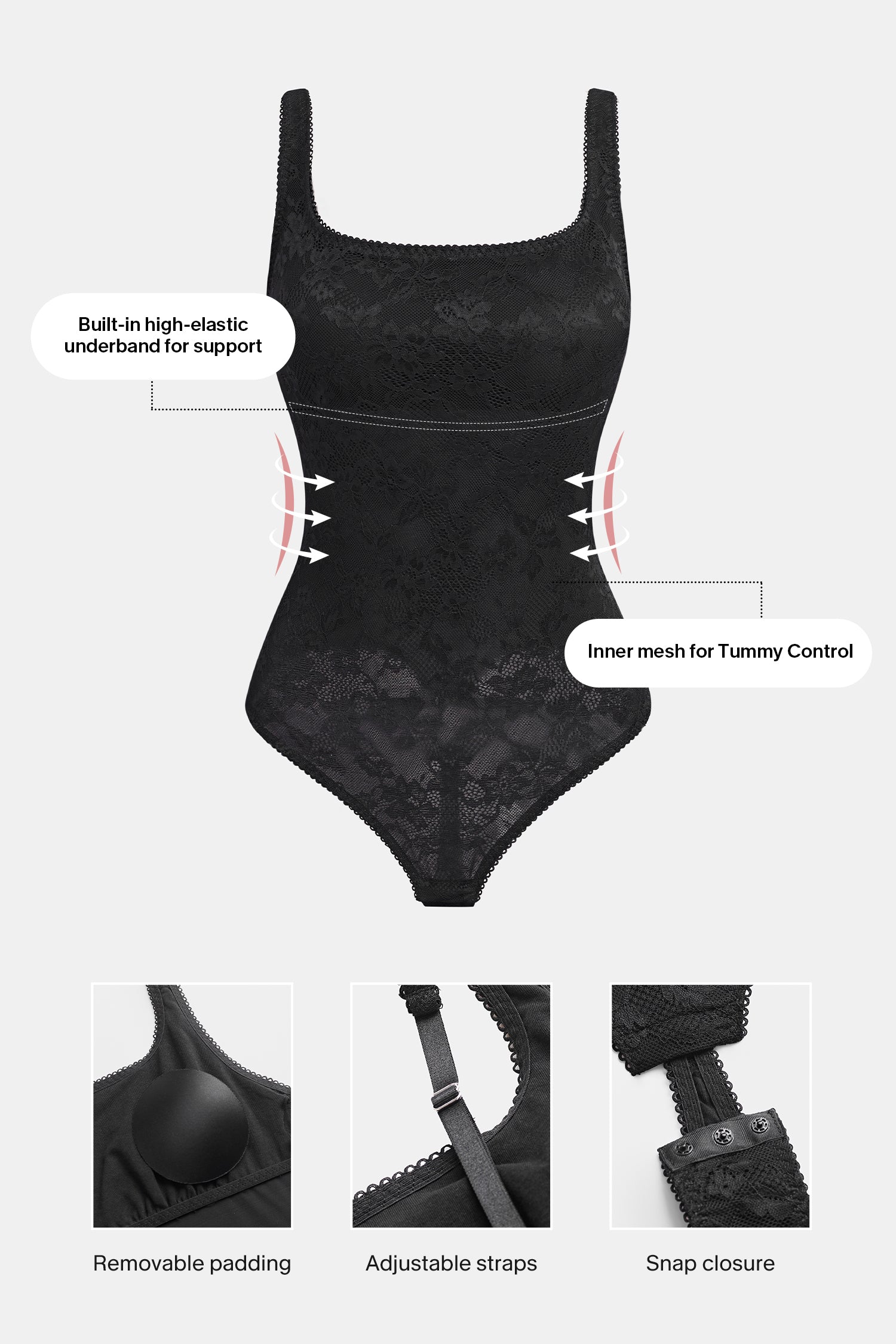Shapewear-Body in Schwarz