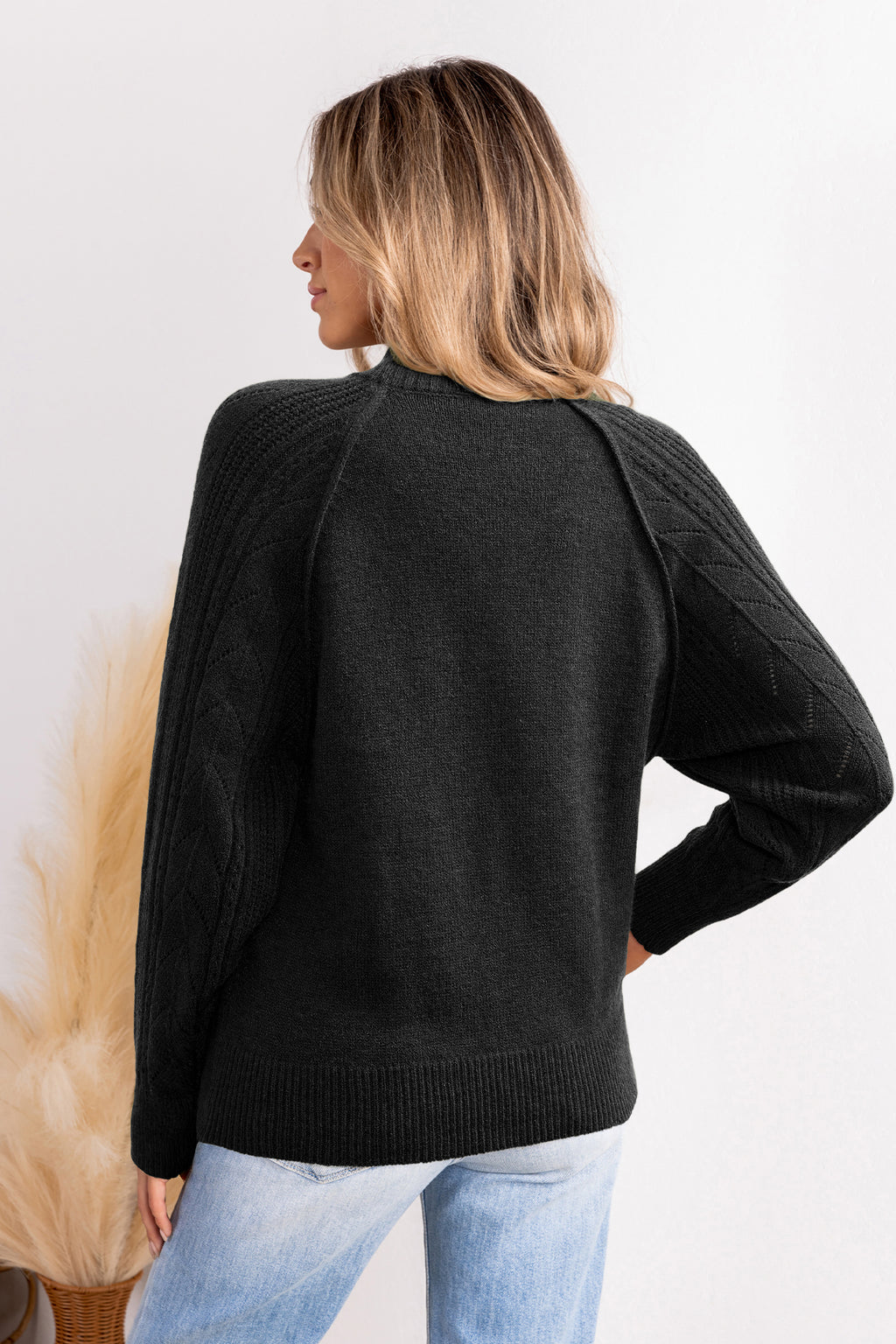 Schwarzer Rollkragen Pullover