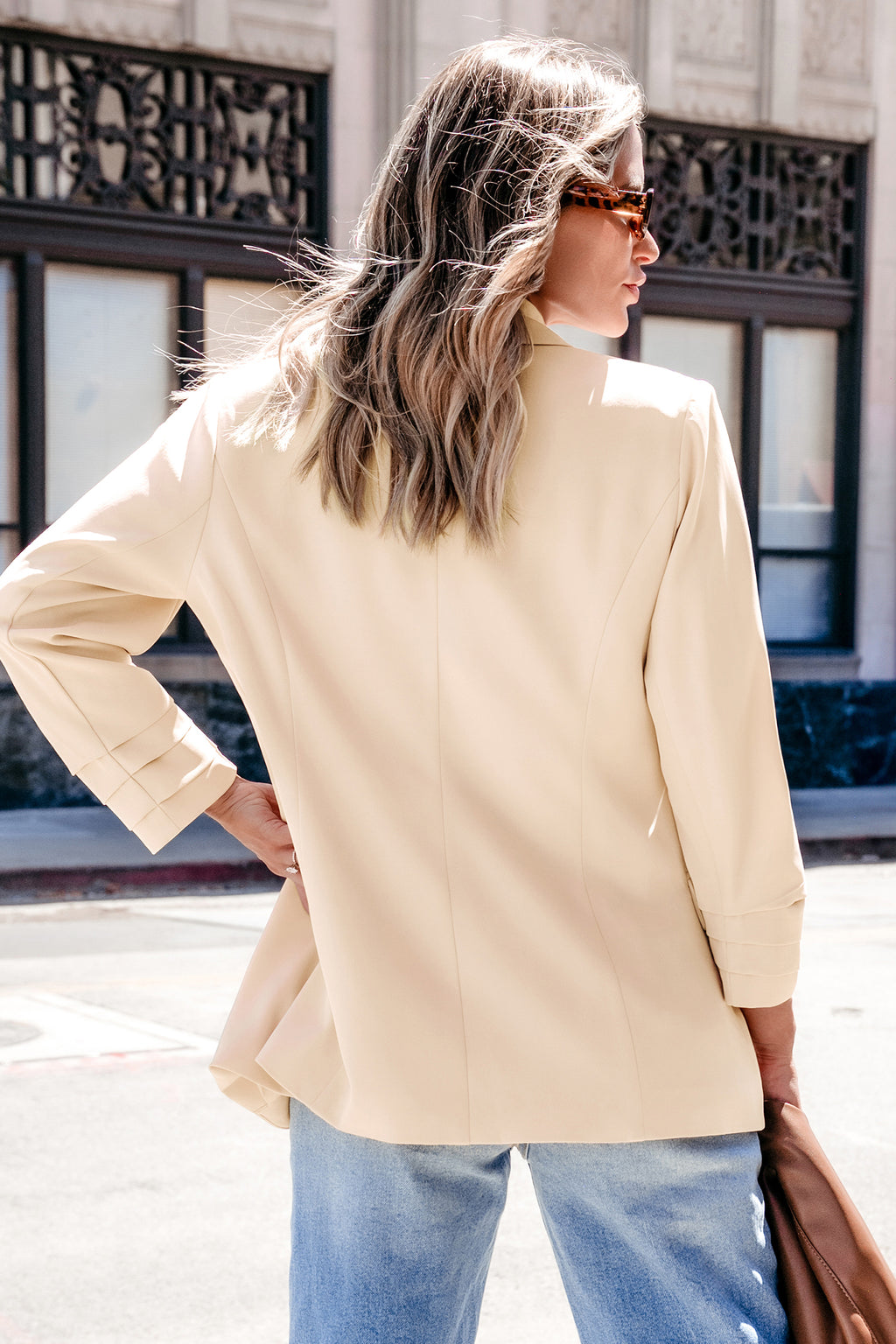 Neutraler Langarm-Blazer mit Kragen