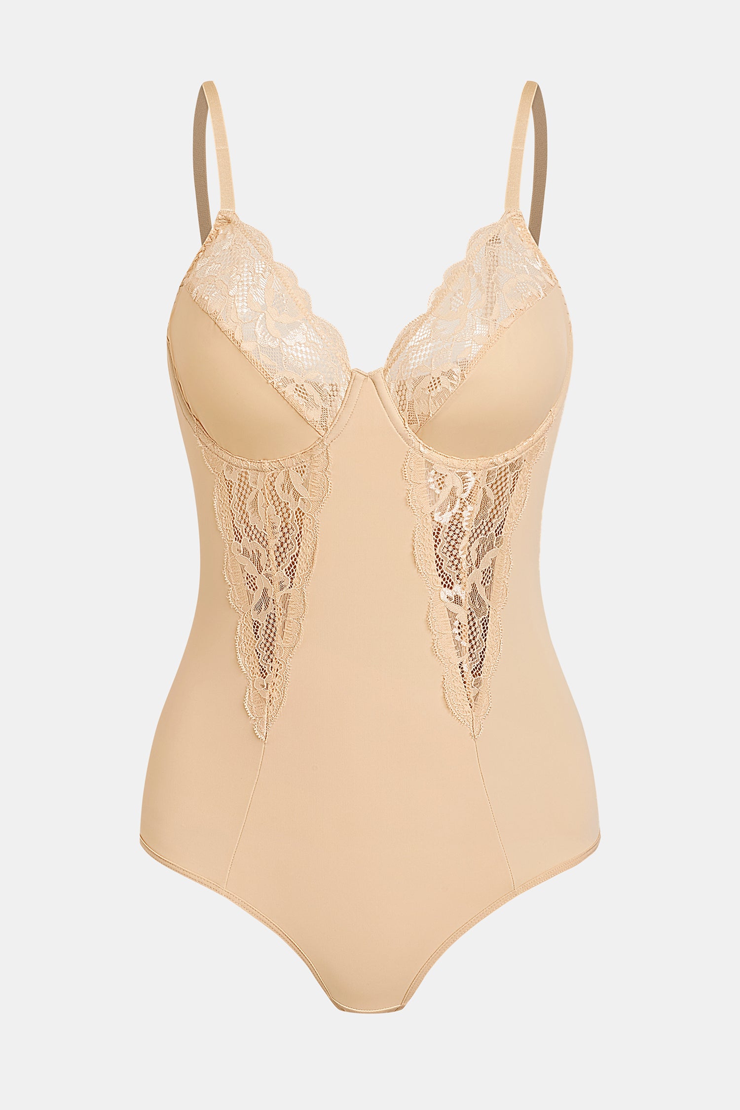 Neutraler Push-up Shapewear-Bügel-Body