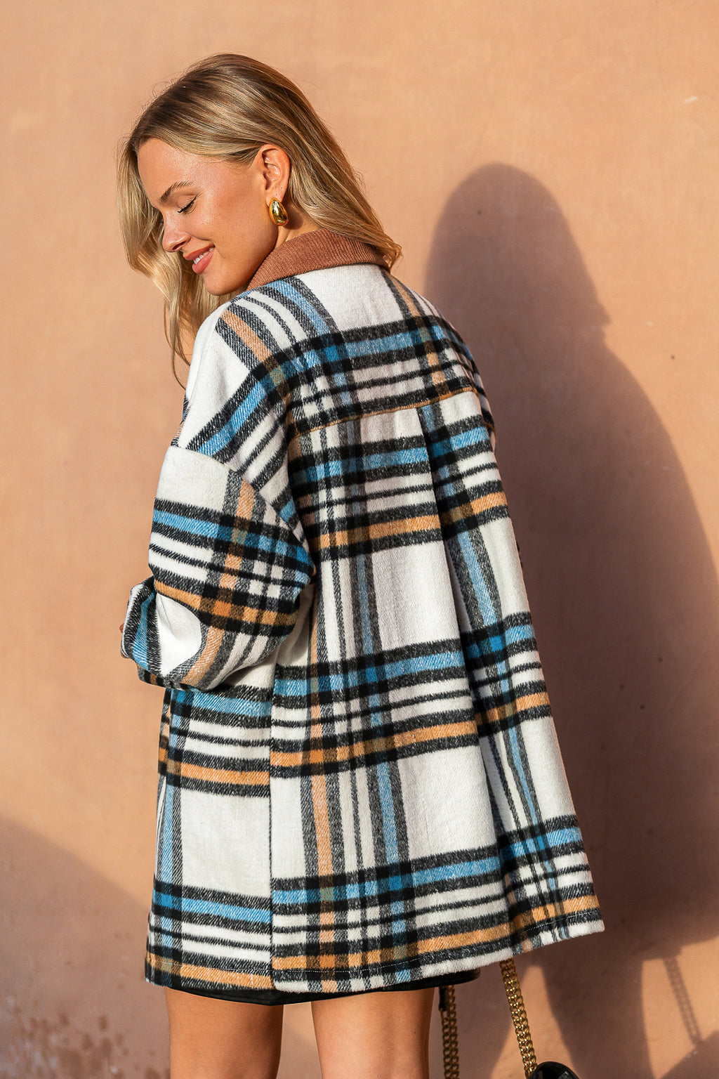 Braune Karierte Jacke