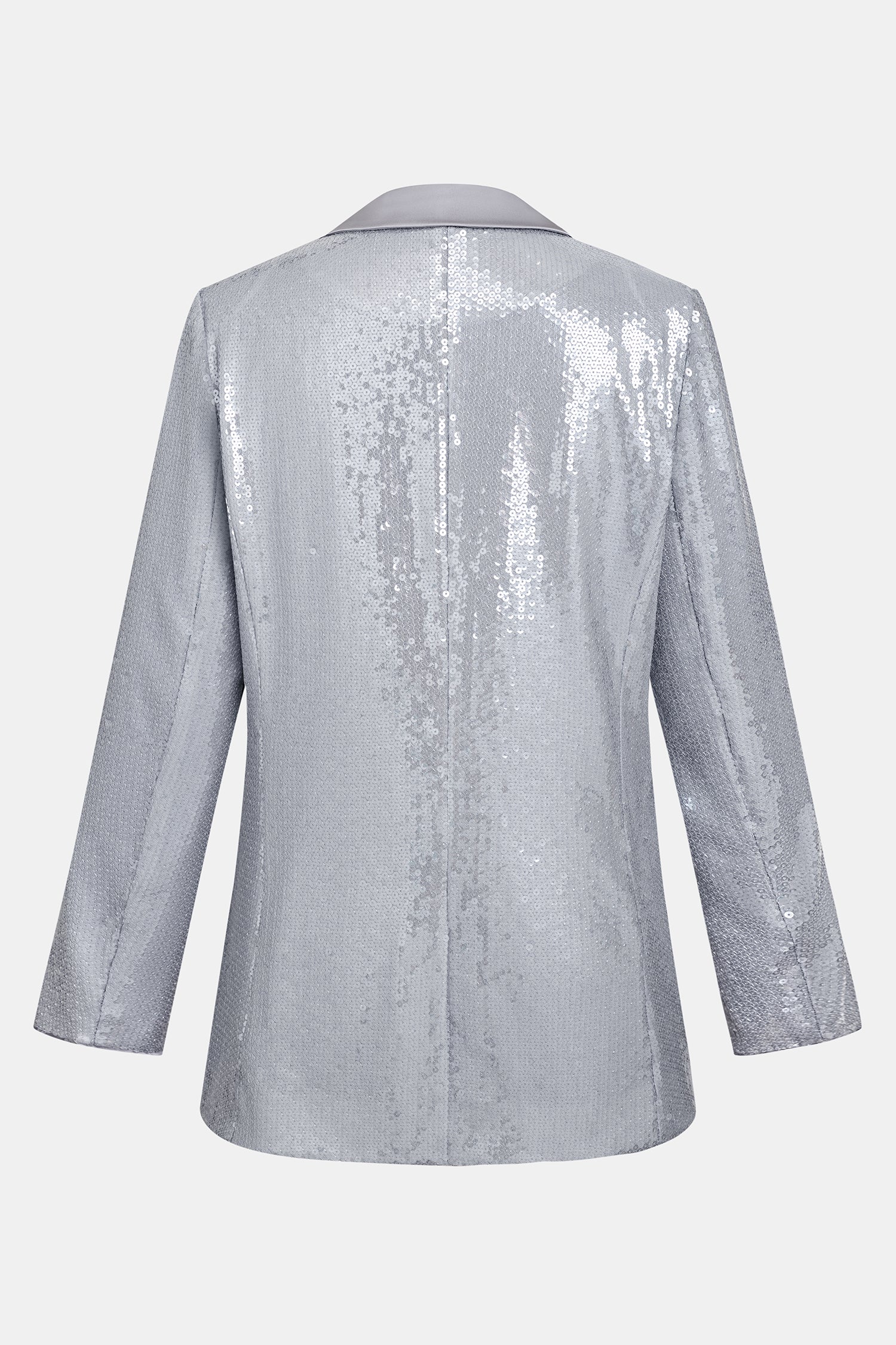 Grauer Pailletten-Blazer